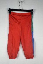 Vintage Kid Fusion Nylon Track Pants Kids 4T Color Block Windbreaker Retro 90s