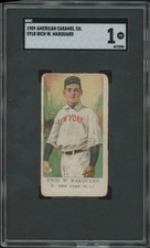 1909 E91 B RICH MARQUARD POOR RC RUBE HOF SGC 1 BASEBALL BOSTON RED SOX