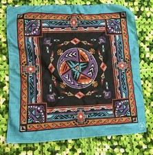 Vtg Wamcraft Southwestern Bandana Handkerchief Retro Rockabilly USA Cotton Poly