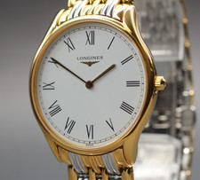 Longines Lyre L4.758.2 Quartz White Roman Dial Two-Tone 34mm Men's Watch