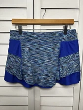 Athleta Blue Space Dye Bustle Athletic Tennis Golf Pickleball Skort Size Small