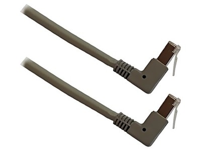 100849 Patch cord RJ45-Stecker, abgewinkelt, unten,beiderseitig MCI