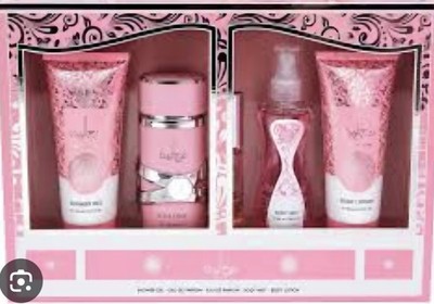 Baylis & Harding Boudoire Pink Prosecco 4pc Gift Set Body Wash Lotion Cream