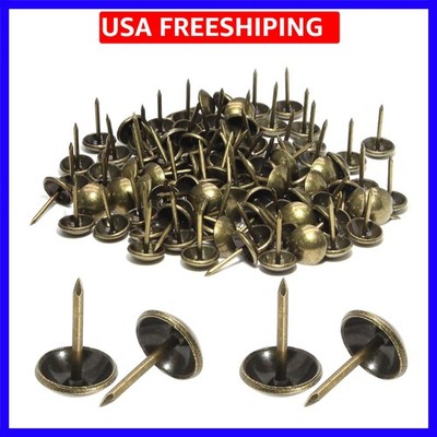 Bronze Antique Upholstery Brass Tacks 200Pcs Heavy Duty Upholstery Pins, Furn...