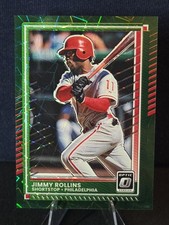 2025 Panini Donruss No. 83 Green Lazer Prizm Jimmy Rollins 42/149