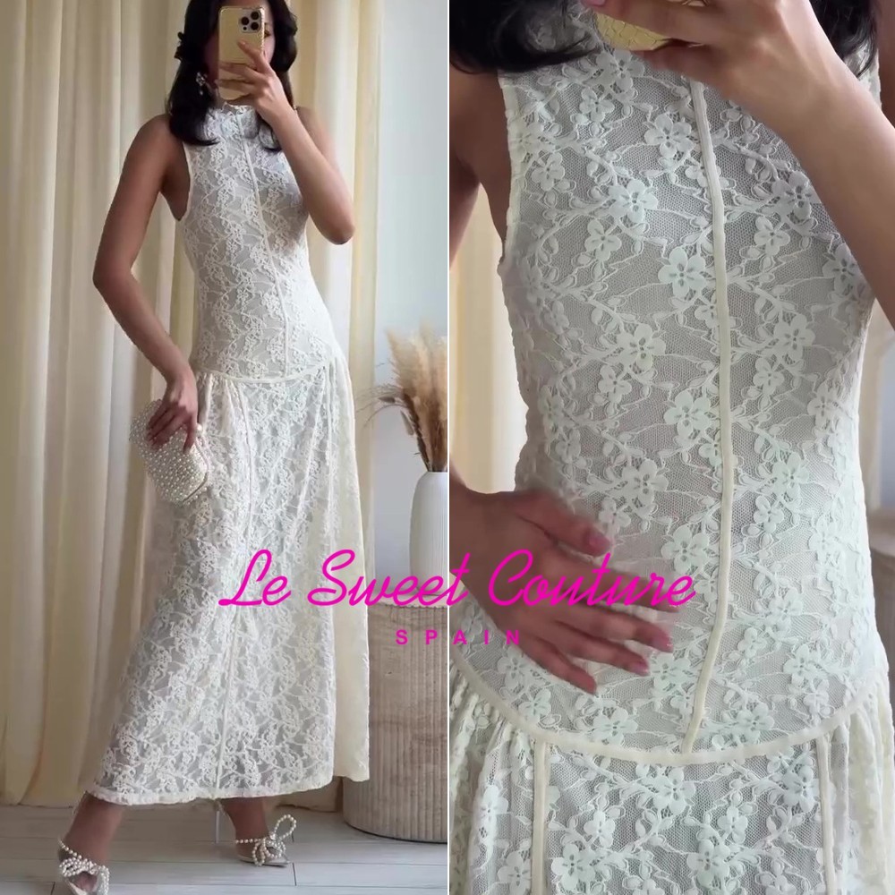 lace sheer dress Oh My Lace Sheer White Maxi Dress