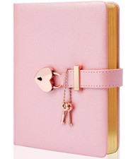 Diary with Lock for Girls Ages 8-12 Journal with Lock and Key 296 Gold Edged ...
