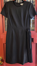 Calvin Klein Women's Classic Black Short Sleeve Sheath Midi Dress Size 4 NWT