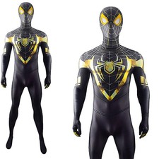 Upgraded Golden Spider-Man Jumpsuit Cosplay Bodysuit Costume Tights Halloween US