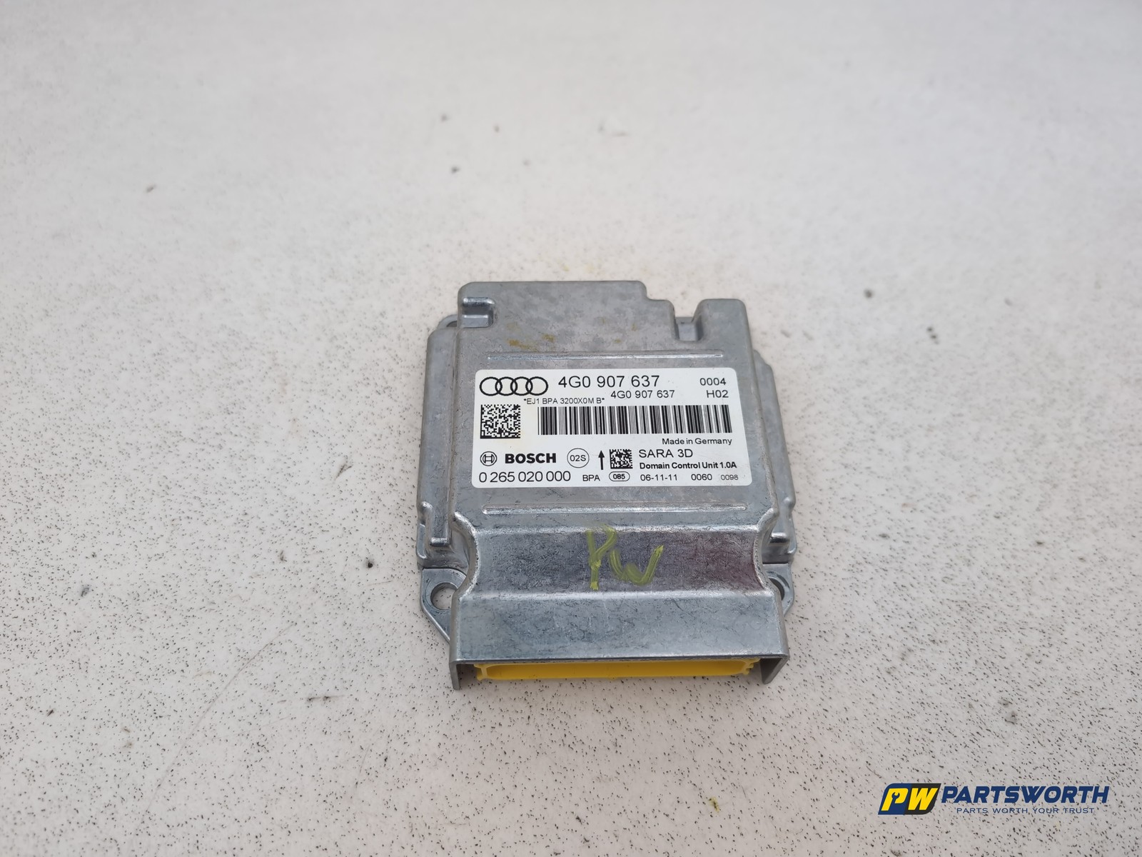 AUDI A6 SE TDI Rate Acceleration Speed Sensor ESP Module 4G0907637 2011-2018
