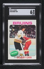 1975-76 Topps Bobby Orr #100 SGC 6 HOF h3a