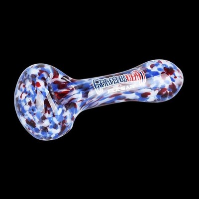 New! Grateful Dead x Pulsar Frit Spoon Pipe - Trippy Dots Acid Rain 4.5''