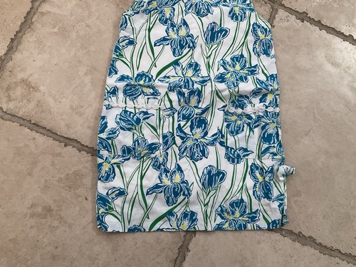Lilly Pulitzer Blue & White Shift Dress With Crocheted Pockets;Girls Size 4 READ - Picture 3 of 12