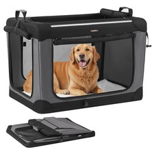 Collapsible Dog Crate 36 Inch Portable Carrier Large Dogs Oxford Fabric Feandrea