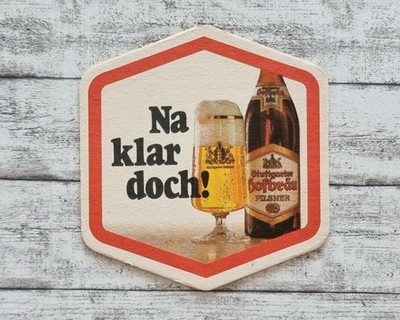 Stuttgarter Hofbräu Of course but beer mat brewery advertisement quatrain Frida