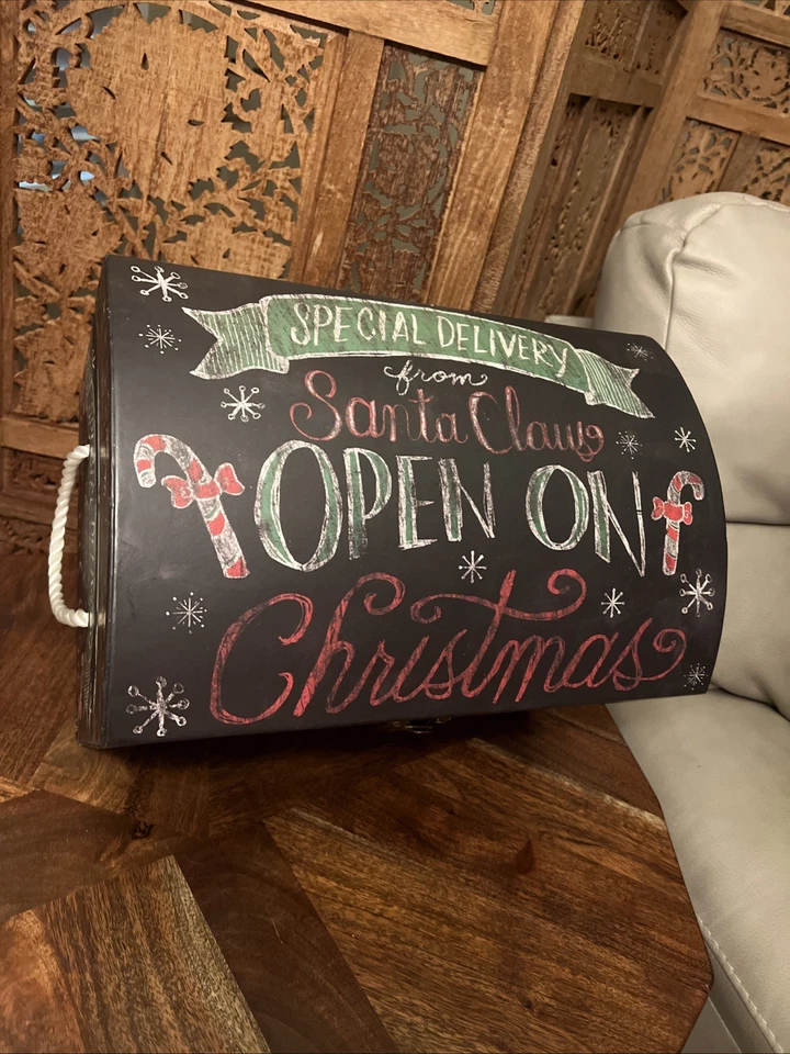 Large Christmas Gift Box Do Not Open Until Xmas Buckle Closure Ashland 14x9x10 - Image 3 of 4