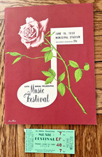 Vintage Program - Philadelphia Music Festival 1950 - Dinah Shore Harry James