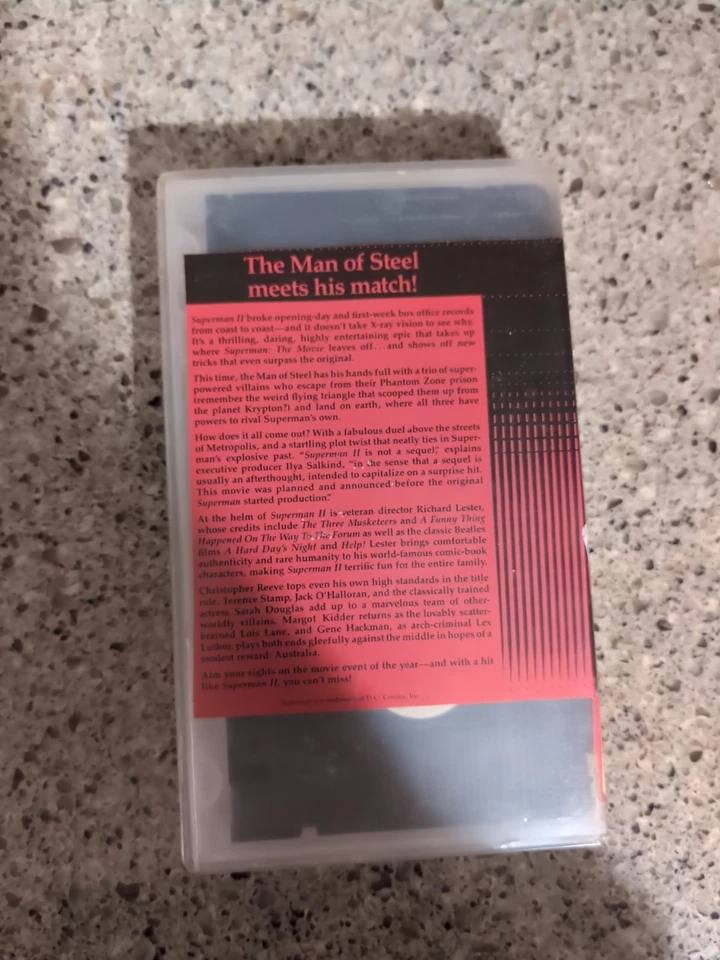 LOT OF 2 SUPERMAN II & III CHRISTOPHER REEVE VHS  Vintage Warner Home Movies Foto 3 de 4