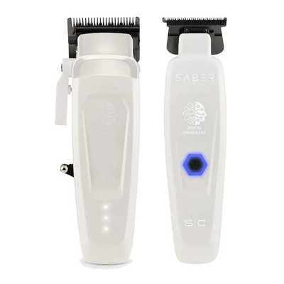 StyleCraft  Saber II Clipper & Trimmer White Ghost Limited Edition Combo - NEW