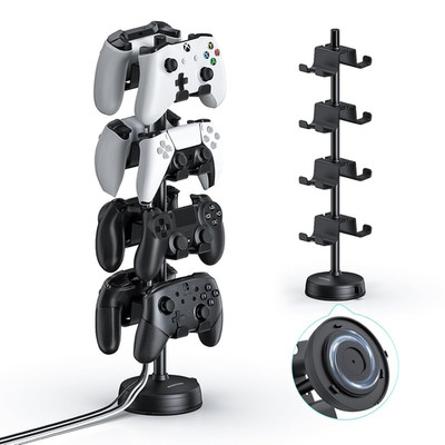 Headphone Controller Storage Holder for Desk 4 Tiers with Anti-Slip Stable Sucti