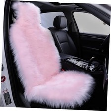 Faux Sheepskin Car Seat Cover-Fluffy Fuzzy Soft Auto Seat Cushion for Pink