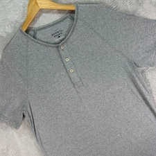 The Normal Brand Men's Gray Active Puremeso Henley T-Shirt Sz Large Minimalist