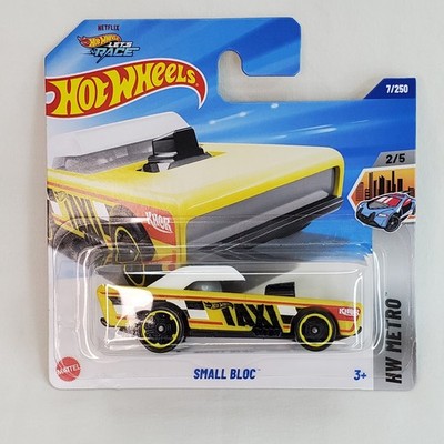 2025 Short Card  Hot Wheels SMALL BLOC TAXI 7/250 HW Metro Taxi Yellow