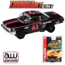 Auto World Thunderjet 1962 Chevrolet Bel Air Black  Red HO Scale Slot Car