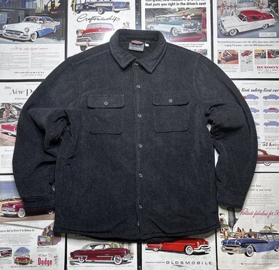 Rugged Elements Men s Size Large Black  Lumberjack Shirt Jacket Fleece Lined