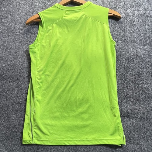 Nike Dri Fit Shirt Boys Extra Large Neon Green Center Swoosh XL Sleeveless - Picture 11 of 18