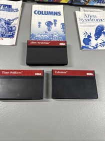 Sega Master System Game Bundle Lot 3 CIB Columns Time Soldiers Alien Syndrome