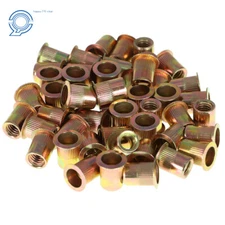 50Pcs 3/8-16 Rivet Nut Kit Rivnut Insert Nutsert Carbon Steel Zinc Plated New