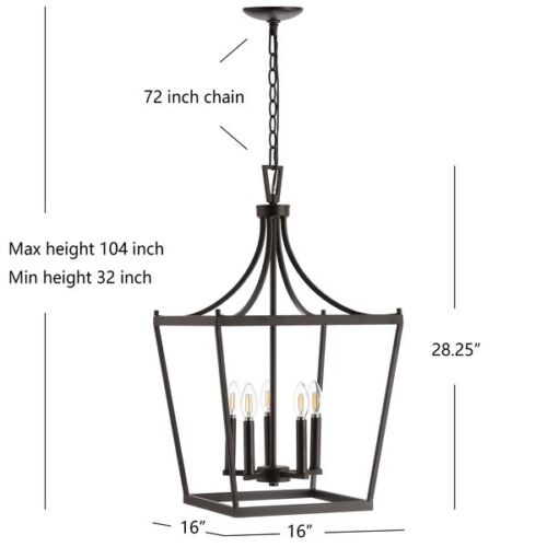 Safavieh KENRIS 5LT 16 INCH PENDANT, Reduced Price 2172729998 PND4091A - Picture 1 of 5