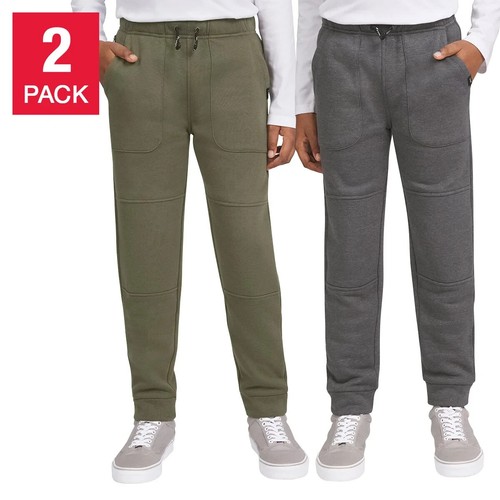 Lee Youth 2-pack Joggers Color Green Olive/Charcoal Heather Boys Size L 14/16