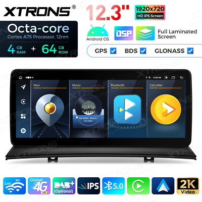 12,3'' Autoradio für BMW X3 E83 Ohne Display Android 4G+64GB GPS Navi CarPlay IPS
