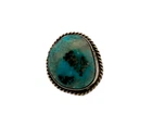 Vintage Sterling Silver Old Pawn Bisbee Turquoise Stone Cabochon Ring