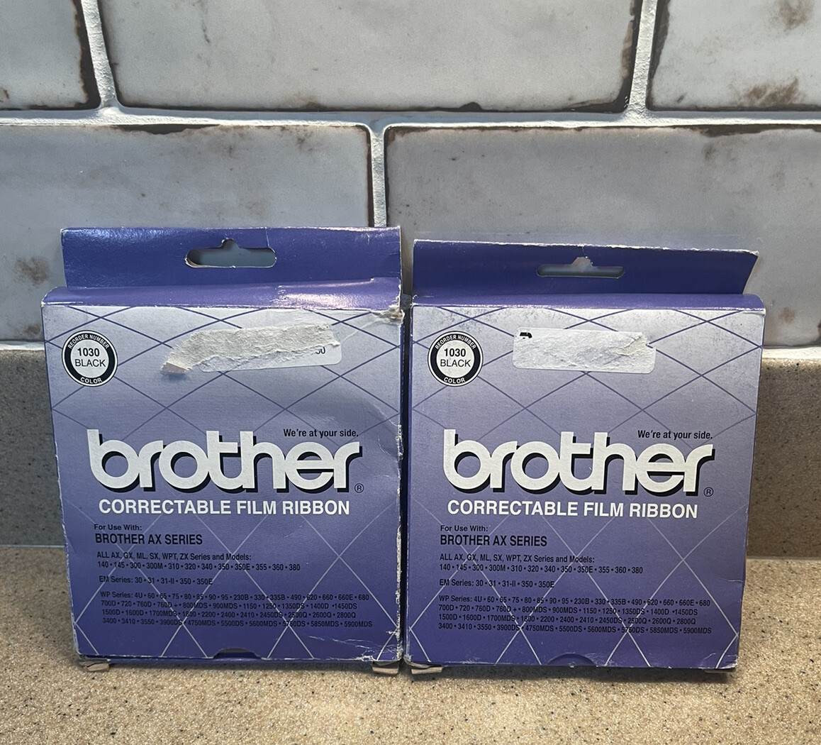 Lot 2 Brother Correctable Film Ribbon AX Series 1030 Black 5