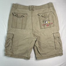 Vintage Disney Store Mickey Mouse Cargo Shorts Mens 38 Brown Hiking Gorpcore Y2K
