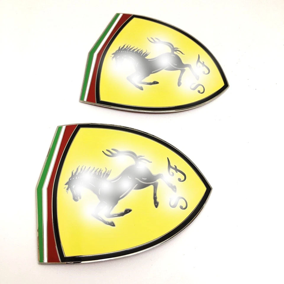 Par de insignias protectoras de guardabarros para Ferrari F430 458 488 California (2 piezas) Foto 4 de 4