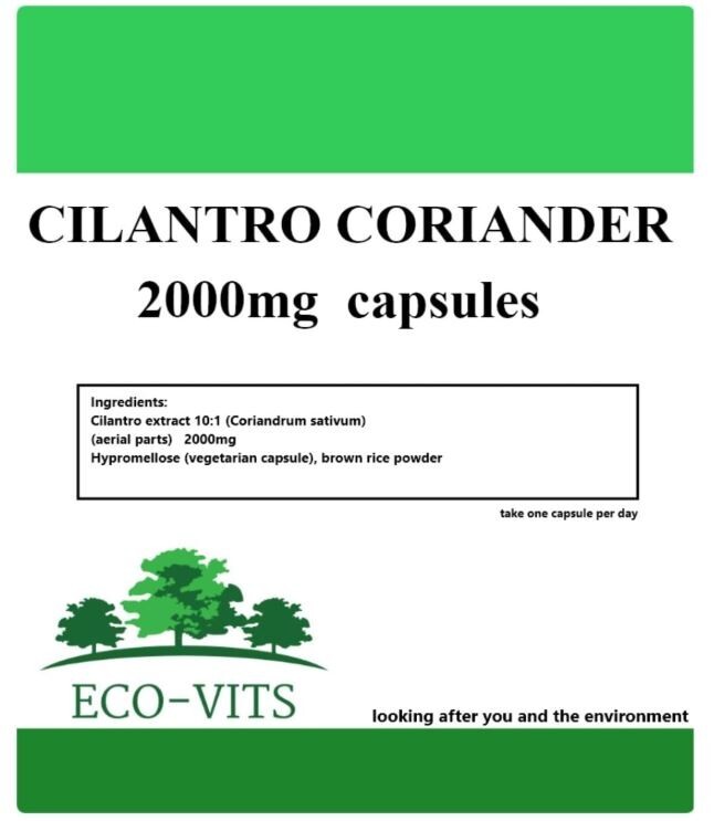 Cilantro Cilantro 2000mg Cápsulas - Apoyo Desintoxicación y Salud Digestiva
