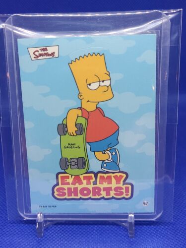 BART SIMPSON Eat my shorts! 2002 Topps The Simpsons Sticker #42  - Picture 1 of 1