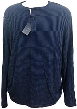 Daniel Cremieux Navy Blazer Striped 1/4 Button Soft L/S Polo NWT $70 Choose Size