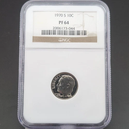 1970-S Roosevelt Proof Dime PF 64 NGC #553