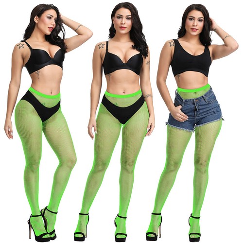 Sexy Fishnet Pantyhose Tights Women's Net Stockings High Waist Sheer Lingerie - Picture 11 of 14