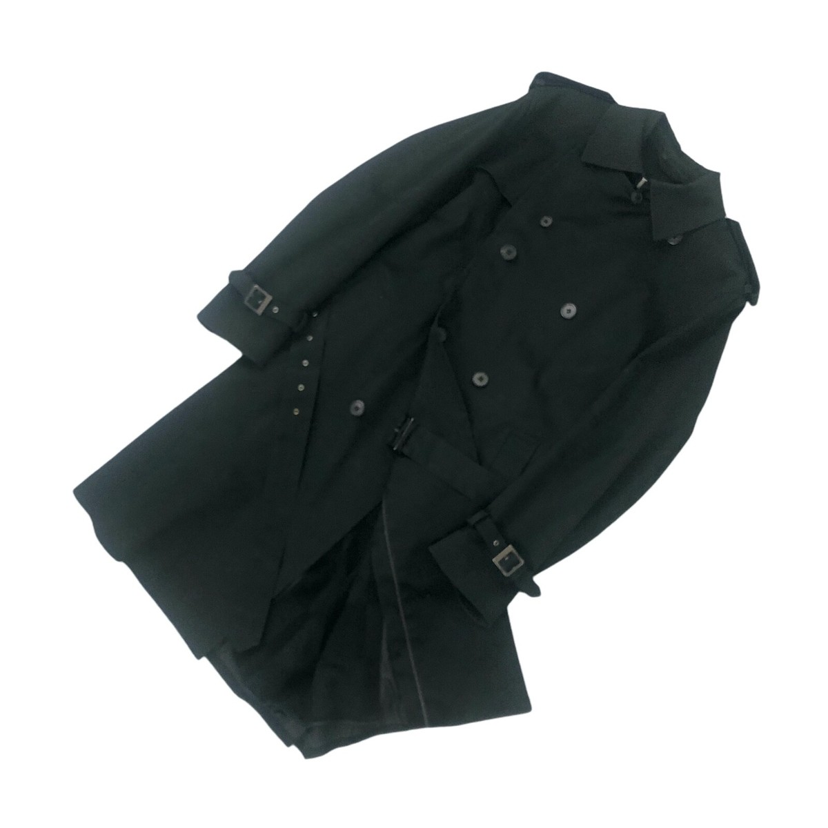 Louis Vuitton Mens Black Cotton Damier Long Suit Trench Coat Size