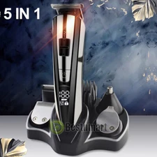 Rechargeable Hair Clipper Beard Trimmer Kit Men Cordless Hair Mustache Trimmer