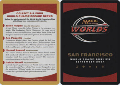 Collect All Four World Championship Decks - 2004 ~ Near Mint World