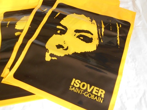 Vintage advertising plastic bags Isover saint gobain france 1980s x 10 - Picture 2 of 2