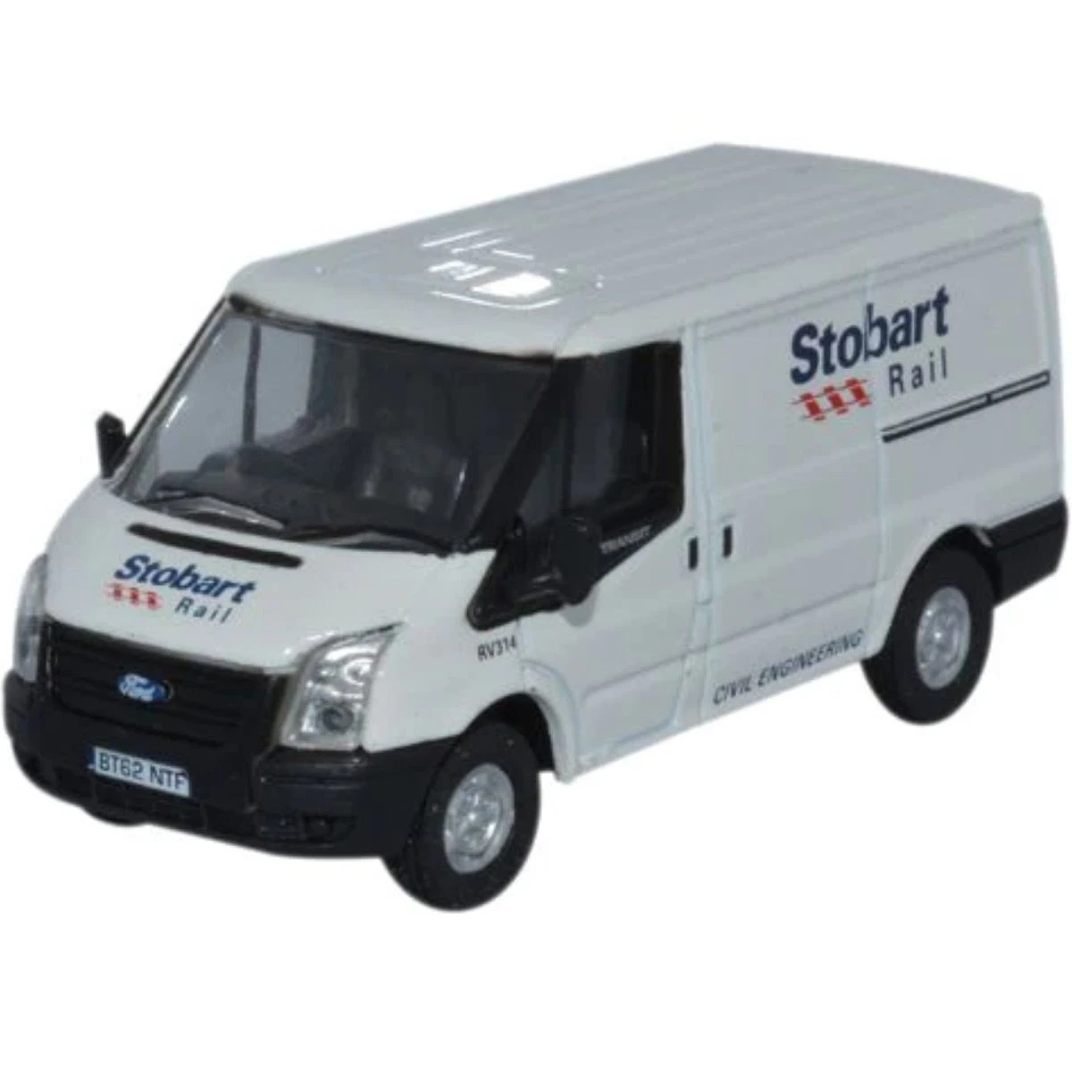 VANS Oxford Diecast 76FT012 Ford Transit MK5 SWB Rotaia stobar tetto basso scala 1:76