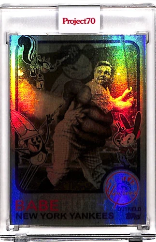 2021 TOPPS PROJECT 70 #736 - BABE RUTH BY CRAOLA SIMKINS -  RAINBOW FOIL 05/70